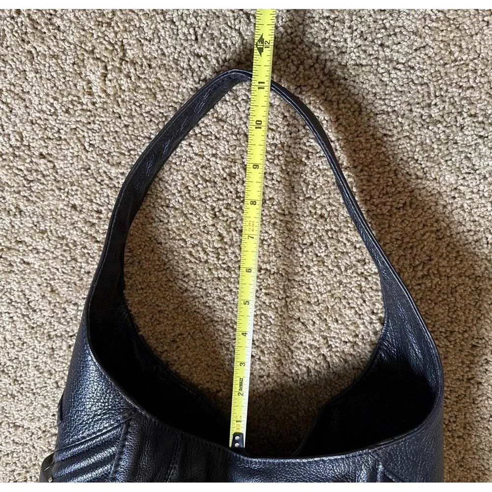 OrYany Black Luciana Pebbled Leather Women's Large Hobo Handbag A267112 EUC